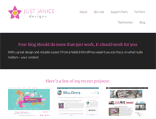 Tablet Screenshot of justjanicedesigns.com